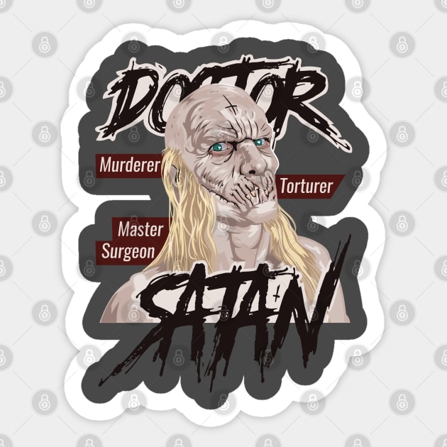 Dr. Satan Sticker by Frajtgorski